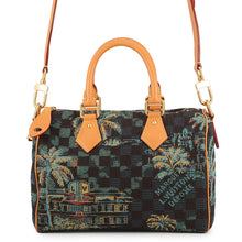 Load image into Gallery viewer, LOUIS VUITTON Speedy Bandouliere Marina blueN00225 Damier Palm Tree Size 25