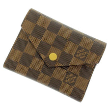 Load image into Gallery viewer, LOUIS VUITTON Portefeuille Victorine RedN41659 Damier Ebene Canvas