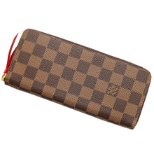 将图像加载到图库查看器中,LOUIS VUITTON Portefeuille Clemence CeriseN60534 Damier Ebene Canvas