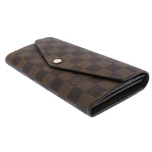 Load image into Gallery viewer, LOUIS VUITTON Portefeuille Sarah BrownN63209 Damier Ebene Canvas