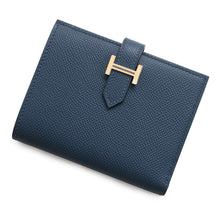 Load image into Gallery viewer, HERMES BEAN Compact Blue de Prusse Epsom
