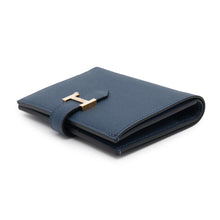 Load image into Gallery viewer, HERMES BEAN Compact Blue de Prusse Epsom
