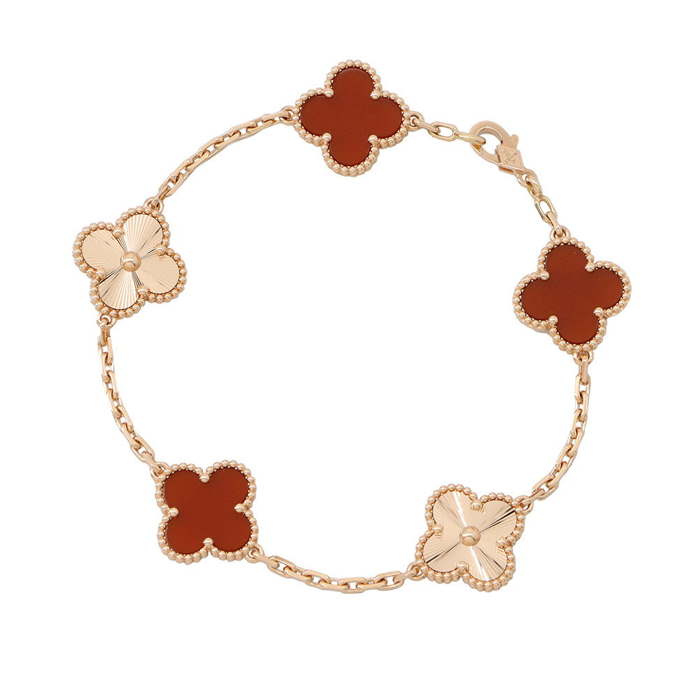 Van Cleef & Arpels Vintage Alhambra Bracelet 5 motifsVCARP7RP00 18K Pink Gold