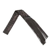 Load image into Gallery viewer, HERMES Gépard Bandana Frange Cuile Twilly Fringe Cacao/Blanc/Etoupe Silk Leather
