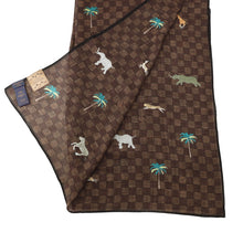 将图像加载到图库查看器中，LOUIS VUITTON LV × The Darjeeling Limited Stole・Damier Dark BrownM98226 Wool100%

