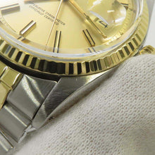 将图像加载到图库查看器中，ROLEX Datejust W36mm Stainless Steel K18YG Champagne Dial1601
