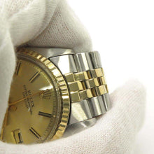 将图像加载到图库查看器中，ROLEX Datejust W36mm Stainless Steel K18YG Champagne Dial1601
