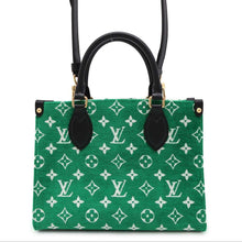 将图像加载到图库查看器中，LOUIS VUITTON Onthego Green M46216 Monogram Jacquard Velvet LV Match Size PM
