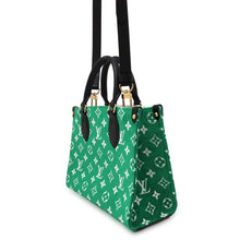 将图像加载到图库查看器中，LOUIS VUITTON Onthego Green M46216 Monogram Jacquard Velvet LV Match Size PM
