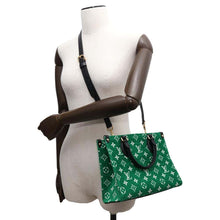 将图像加载到图库查看器中，LOUIS VUITTON Onthego Green M46216 Monogram Jacquard Velvet LV Match Size PM
