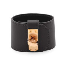 Load image into Gallery viewer, HERMES Kelly Twist Bracelet Size GM/T2 Black Swift Leather
