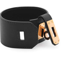 Load image into Gallery viewer, HERMES Kelly Twist Bracelet Size GM/T2 Black Swift Leather
