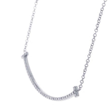 将图像加载到图库查看器中，TIFFANY&amp;Co. T Smile Pendant Necklace Size Small63058793 18K White Gold
