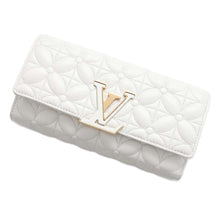 将图像加载到图库查看器中，LOUIS VUITTON Portefeuille Capucine White M11417 Monogram・Flower/Lamb Leather
