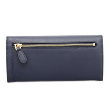 将图像加载到图库查看器中，PRADA Saffiano Leather Long Wallet Navy1MH132 Leather
