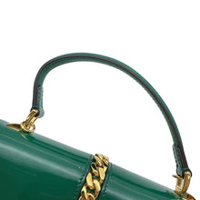 将图像加载到图库查看器中，GUCCI 1969 Sylvie Green589479 Patent Leather
