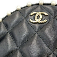 Load image into Gallery viewer, CHANEL Pearl Round ChainShoulder Bag Black AP1050 Lambskin Faux Pearl
