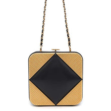 Load image into Gallery viewer, CHANEL Chain Shoulder Bag Gold/Black Lambskin Metal
