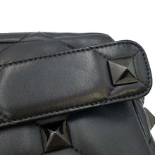 将图像加载到图库查看器中，Valentino Garavani Roman Studded Shoulder Bag Black WY0B0B26CFV Lambskin
