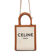 Load image into Gallery viewer, CELINE Vertical Cabas Brown/Beige 193302 Canvas Leather Size Mini
