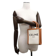 Load image into Gallery viewer, CELINE Vertical Cabas Brown/Beige 193302 Canvas Leather Size Mini
