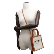 Load image into Gallery viewer, CELINE Vertical Cabas Brown/Beige 193302 Canvas Leather Size Mini
