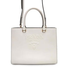 Load image into Gallery viewer, PRADA Saffiano Leather 2wayHandbag White1BA337 Leather Size Medium
