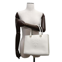 Load image into Gallery viewer, PRADA Saffiano Leather 2wayHandbag White1BA337 Leather Size Medium
