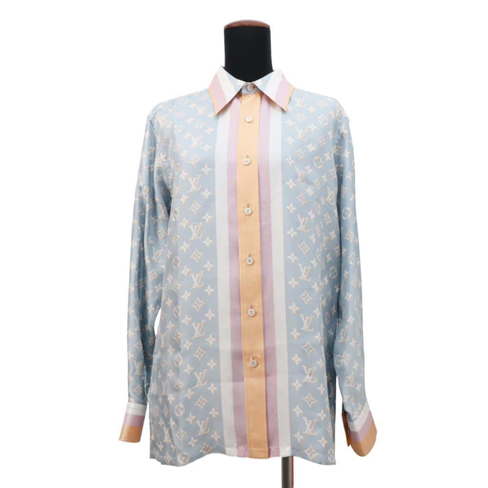 LOUIS VUITTON Monogram Shirt Size 36 MulticolorRW232D Silk100%