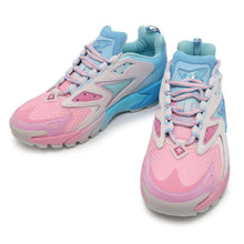 Load image into Gallery viewer, LOUIS VUITTON Tatic line Sneakers Pink/Light Blue 1AARJ9 Fabric Suede Size 8 1/2
