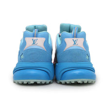 将图像加载到图库查看器中，LOUIS VUITTON Tatic line Sneakers Pink/Light Blue1AARJ9 Fabric Suede Size 8 1/2
