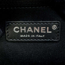 Load image into Gallery viewer, CHANEL Deauville ChainTote Bag Black Tweed Leather Size MM
