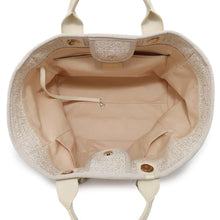 Load image into Gallery viewer, CHANEL Deauville 2WAYTote Bag Ivory/GoldA66941 Tweed Size GM
