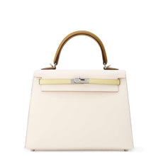 Load image into Gallery viewer, HERMES Kelly Sellier tricolor Nata/Sesame/Jaune Poussin Epsom Size 25
