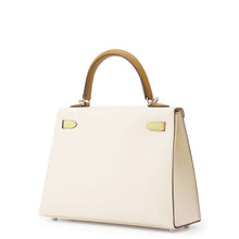 Load image into Gallery viewer, HERMES Kelly Sellier tricolor Nata/Sesame/Jaune Poussin Epsom Size 25
