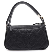 将图像加载到图库查看器中，CHANEL CC Logo One Shoulder Bag BlackA30795 Caviar Leather
