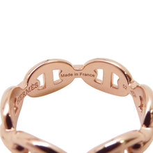 Load image into Gallery viewer, HERMES Chaine d&#39;Ancre Anchene Ring Size 52/#12 PM 18K Pink Gold
