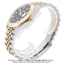 将图像加载到图库查看器中，ROLEX Datejust 41 W41mm Stainless Steel K18YG Black Dial126333
