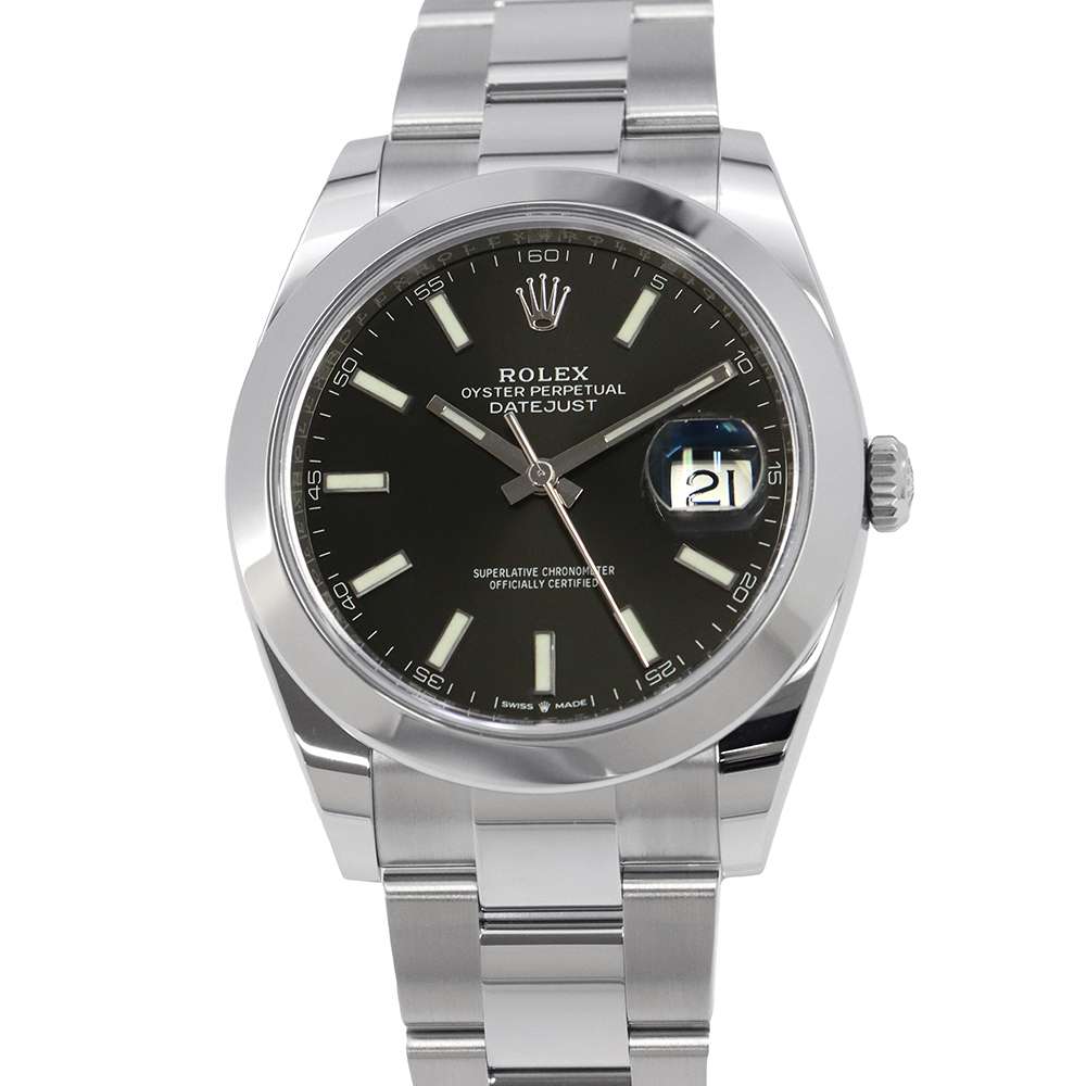 ROLEX Datejust 41 W41mm Stainless Steel Bright Black Dial126300