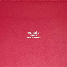 将图像加载到图库查看器中，HERMES Ambié Tote Framboise/Beige/Blue Pale Swift Leather Toile H
