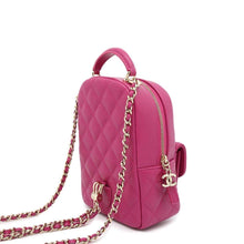 将图像加载到图库查看器中，CHANEL 2way Backpack Shoulder Bag Fuschia Pink AP3753 Caviar Leather
