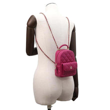 将图像加载到图库查看器中，CHANEL 2way Backpack Shoulder Bag Fuschia Pink AP3753 Caviar Leather
