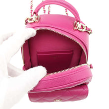 将图像加载到图库查看器中，CHANEL 2way Backpack Shoulder Bag Fuschia Pink AP3753 Caviar Leather
