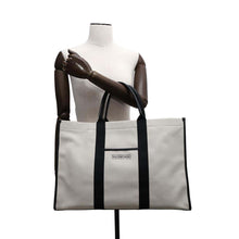 Load image into Gallery viewer, BALENCIAGA Hardware Tote Natural/Black671403 Canvas Size Large
