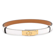 将图像加载到图库查看器中，HERMES Kelly Belt Size 23.4&quot;～41.7&quot; White Epsom
