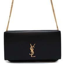 将图像加载到图库查看器中，SAINT LAURENT PARIS Logo ChainShoulder Black635095 Leather
