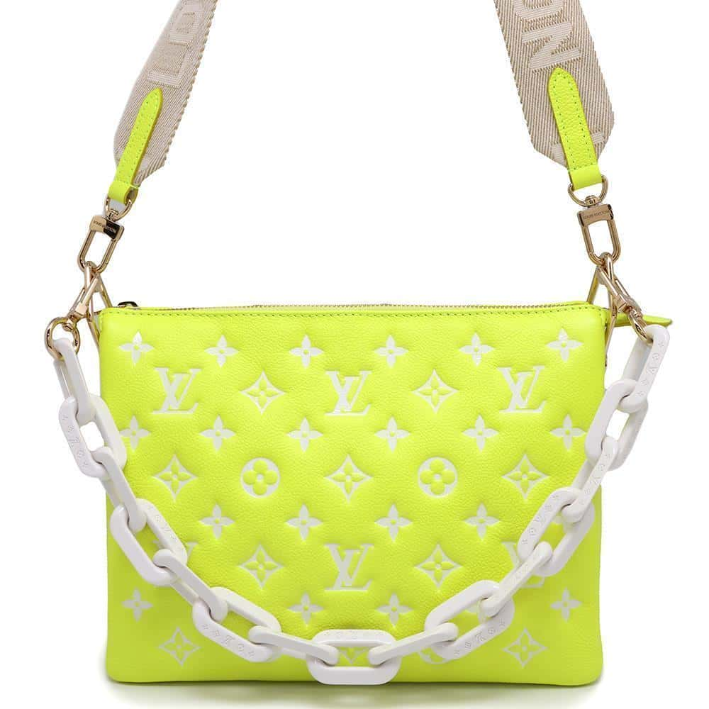 LOUIS VUITTON Coussin YellowM20843 Monogram/Emboss Size PM