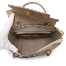 将图像加载到图库查看器中，CELINE Belt Bag 2WAY Handbag Taupe Grey180153 Leather Size micro
