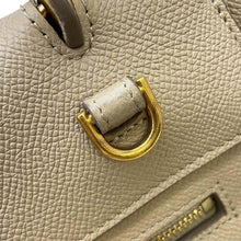 将图像加载到图库查看器中，CELINE Belt Bag 2WAY Handbag Taupe Grey180153 Leather Size micro
