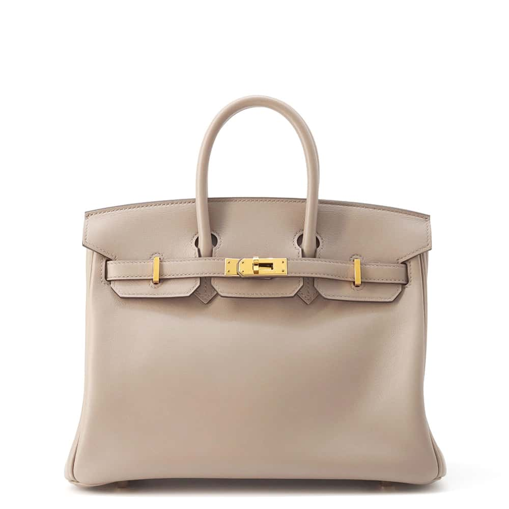 HERMES Birkin Gris Tourterelle Swift Leather Size 25